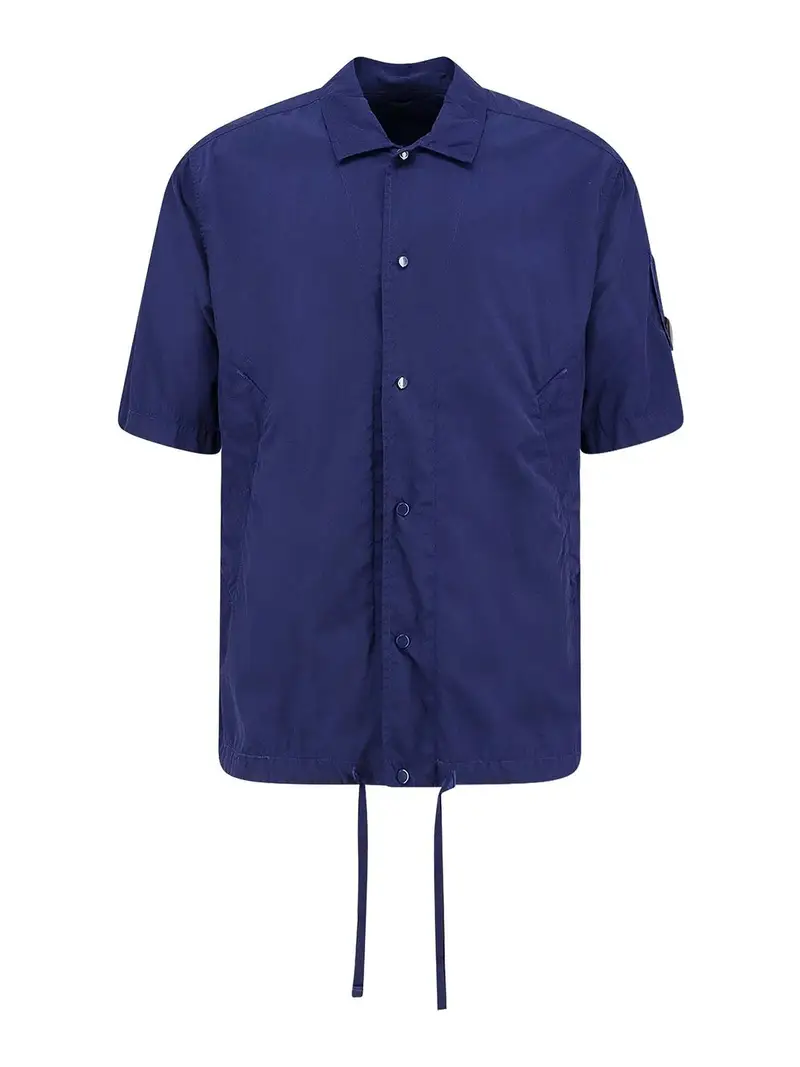 C P Company Camicia In Nylon Blu