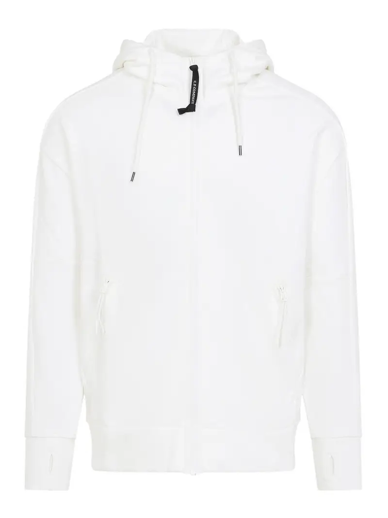C.P. Company Open Hoodie Bianco