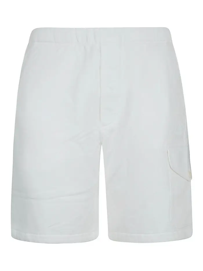 C P Company Pantaloncini cargo in pile Bianco