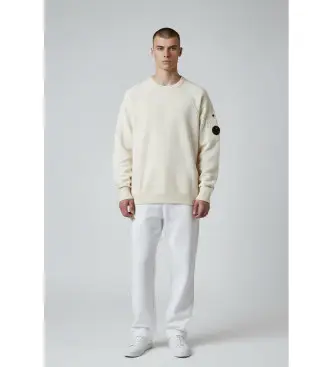 C P Company per uomo 20CMKN106A110373A Maglione girocollo beige, Casual, Cotone