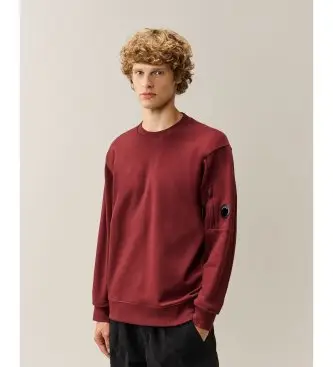 C P Company per uomo 21CMSS713A005086W Felpa Crew Lens rossa, Rosso, Casual, Cotone