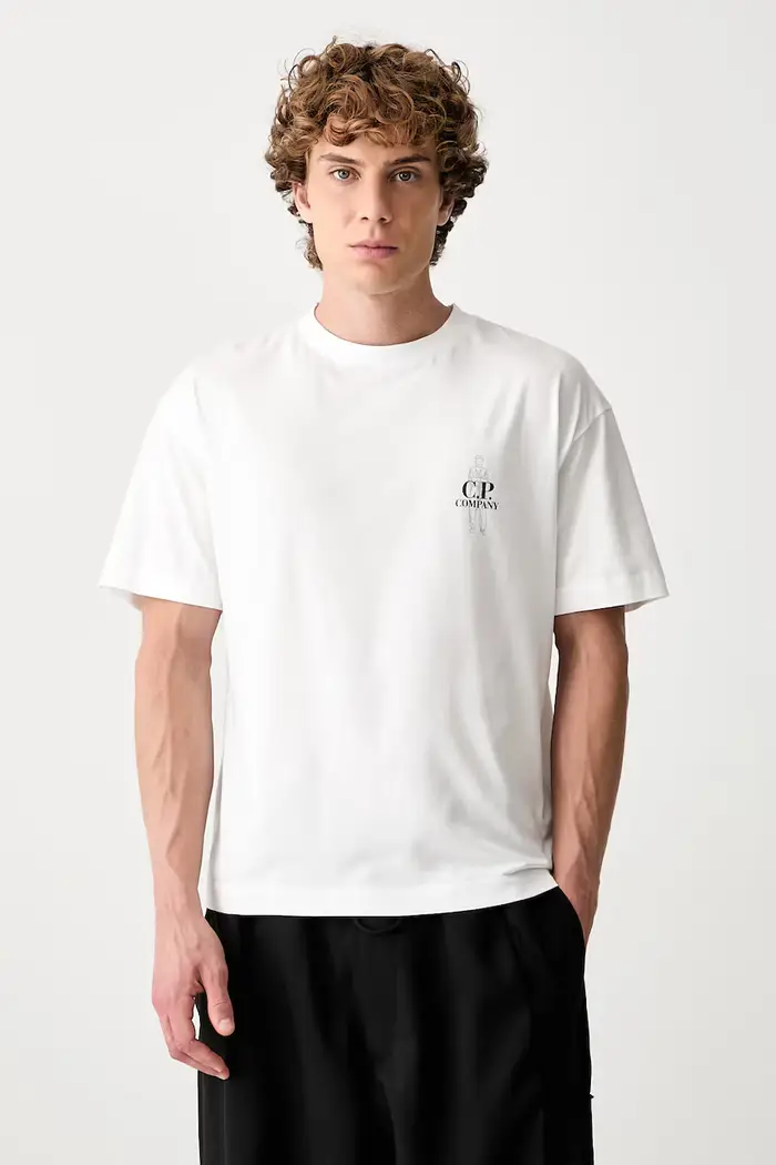 C P Company t-shirt da uomo in cotone Bianco