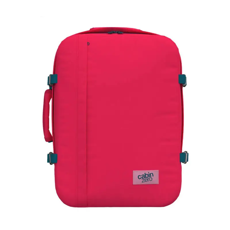 CABIN ZERO Zaino rosso da viaggio 36L con zip e cinghie di compressione