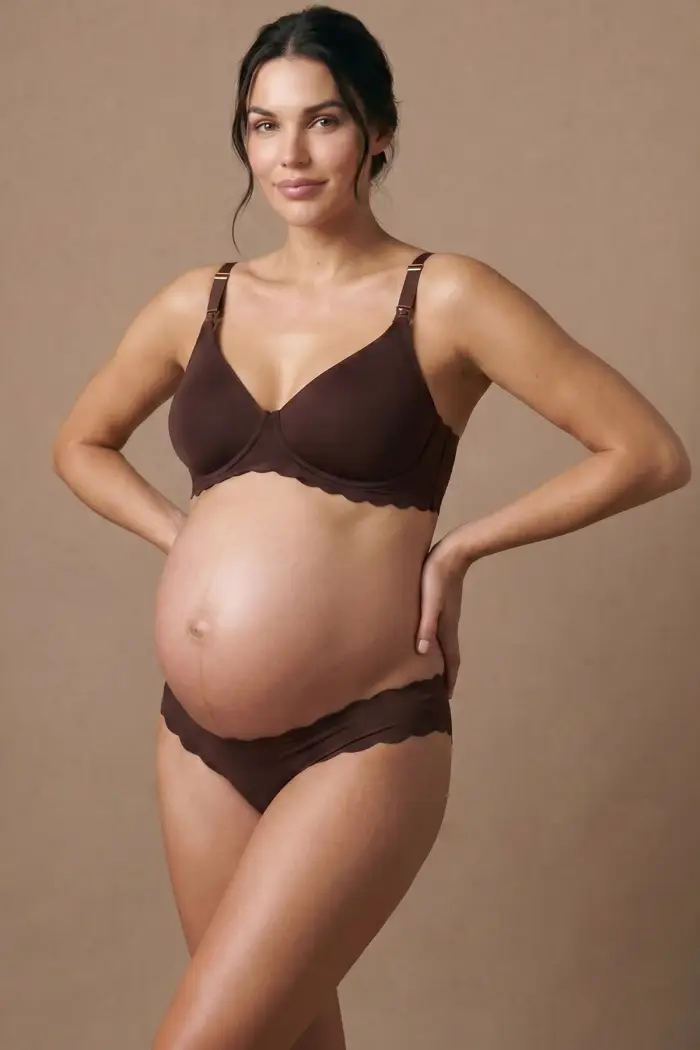 Cache Coeur SKIN | Slip Premaman Marrone Brown