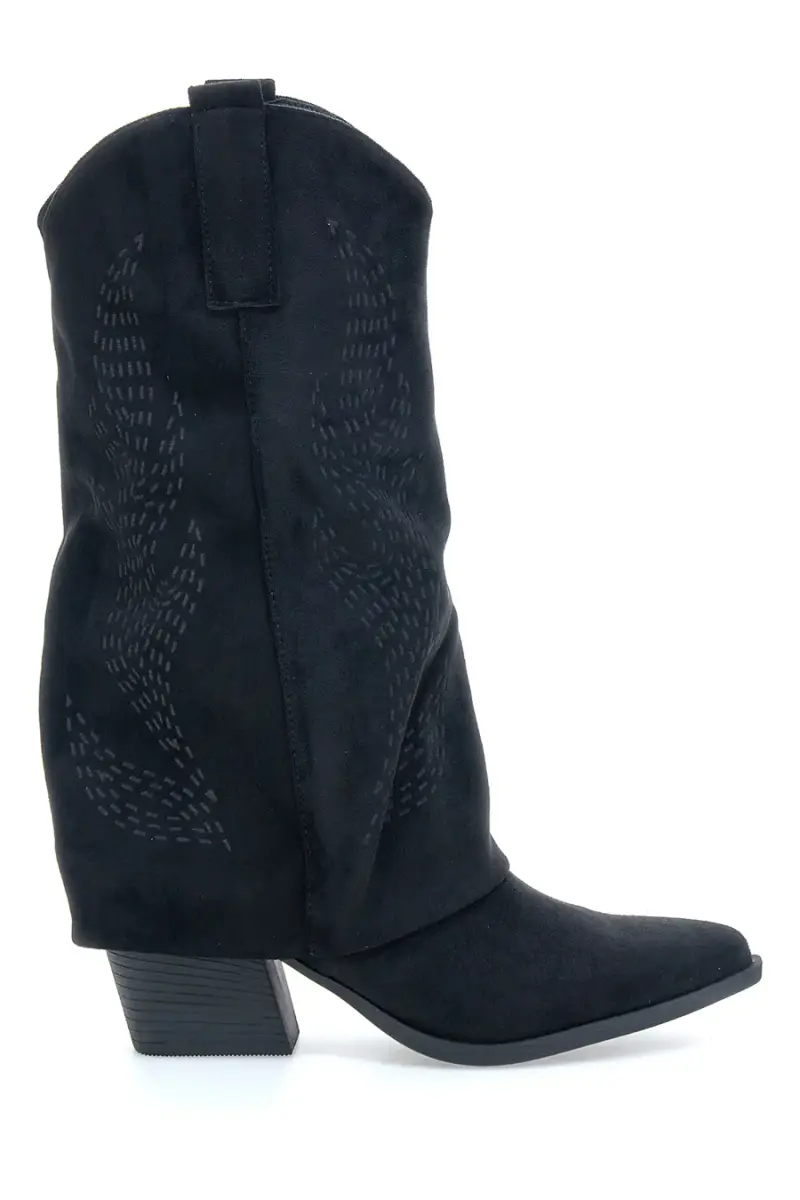 CAFE COST Stivali texani neri con tacco e lavorazione traforata Cafè Cost H3W2058Y130 [NERO]