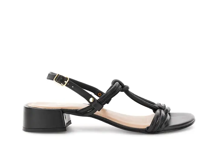 CafèNoir ciabatta in pelle scamosciata e laminata con fibbie gioiello nero
