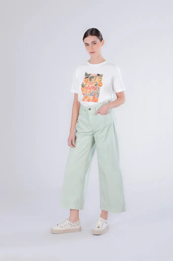 CafèNoir pantaloni culotte tinto capo menta