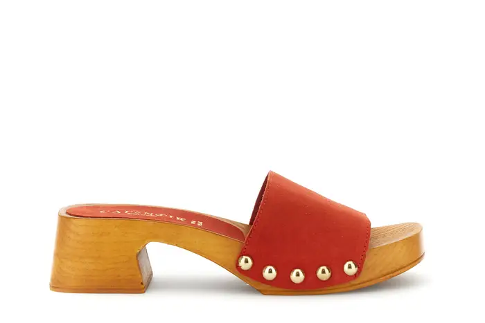 sneakers in pelle scamosciata rosso