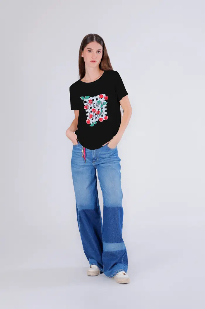 CafèNoir t-shirt con stampa ciliegie nero