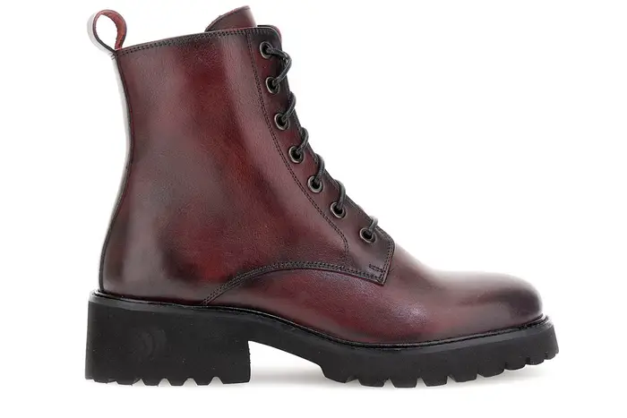 CafèNoir tronchetti in pelle allacciati con cerniera interna bordeaux