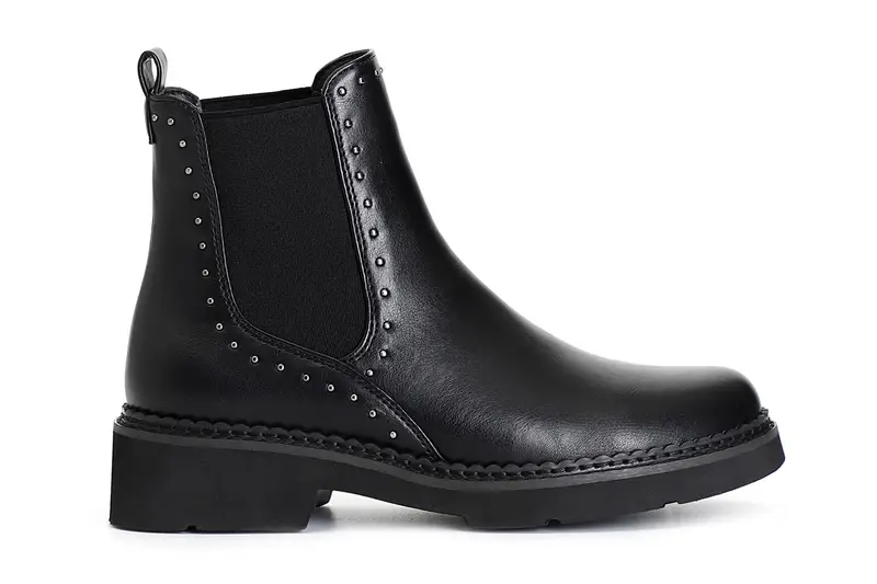 CafèNoir tronchetto da donna con elastico e borchie nero