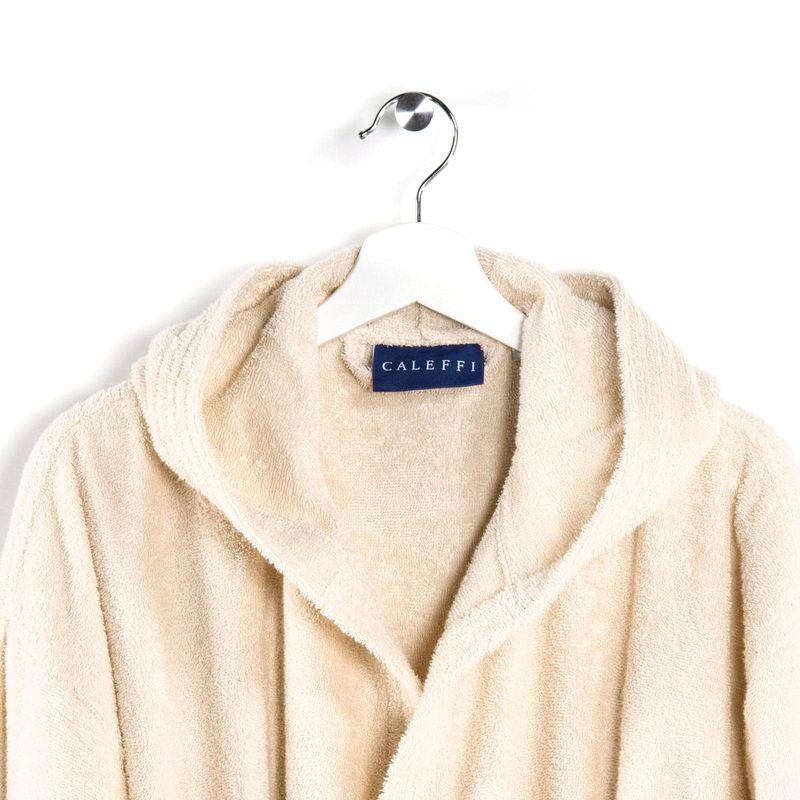 Caleffi Accappatoio Cotone Minorca con Cappuccio XX-Grande Vaniglia