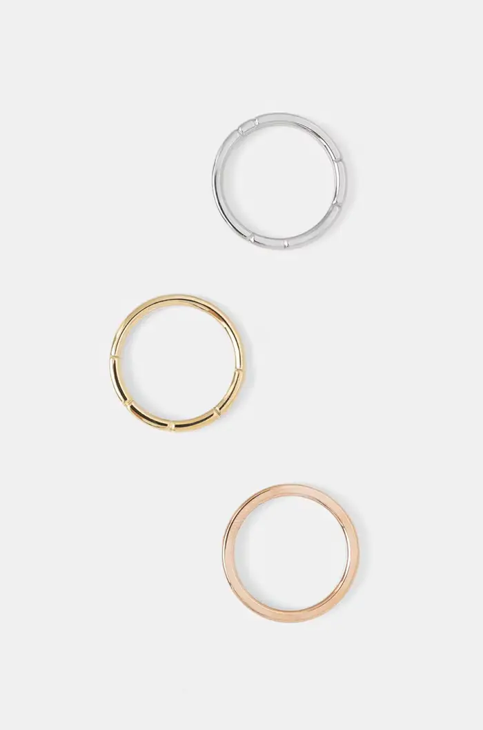 Calvin Klein anelli pacco da 3 Argento