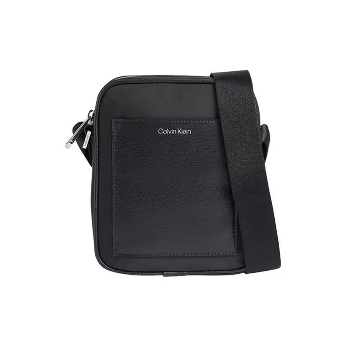 Calvin Klein Borsa a Tracolla Classica da Lavoro in Poliestere Borsa a Spalla Crossbody Borsa da Uomo Regular Nera K50K508698BAX Black
