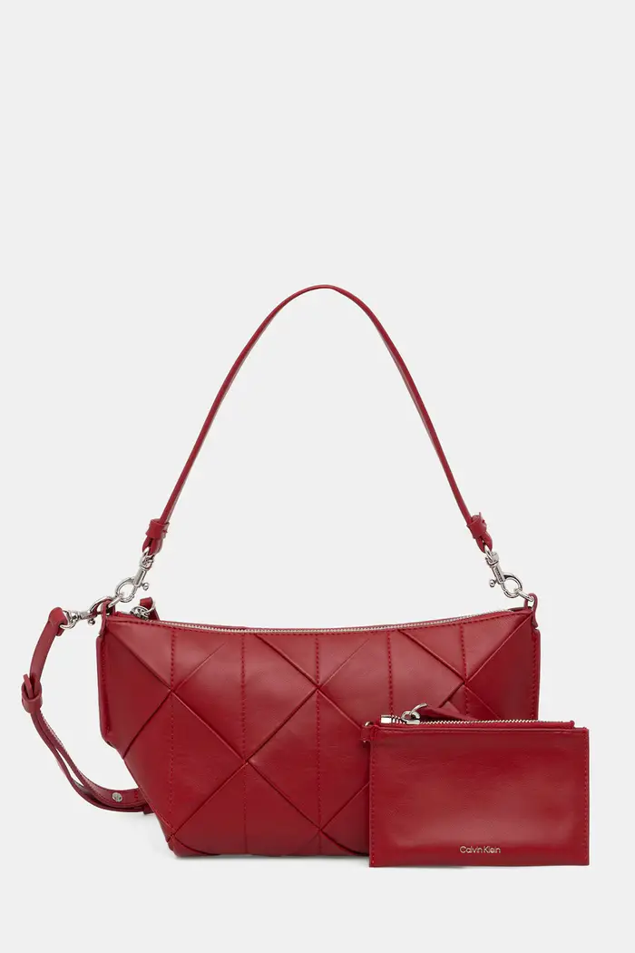 borsa a tracollo da donna in similpelle Rosso