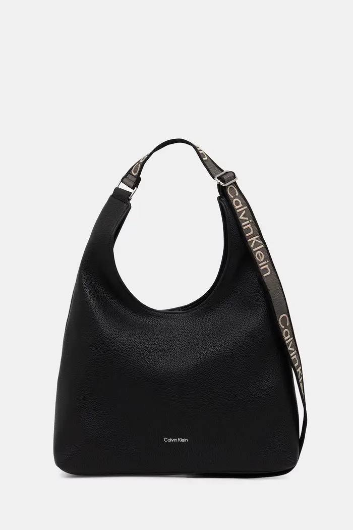 borsa hobo da donna in similpelle Nero