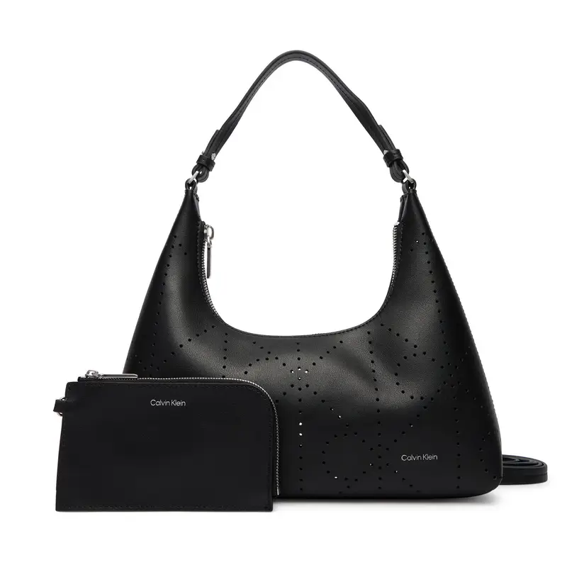 Calvin Klein Borsetta Emblem Aop Perfor Lthr Bag LV04F3367G Nero