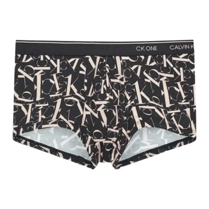 Boxer a Vita Stampata Leggero Traspirante Aderente Uomo Intimo Nero NB2225-1BF XL