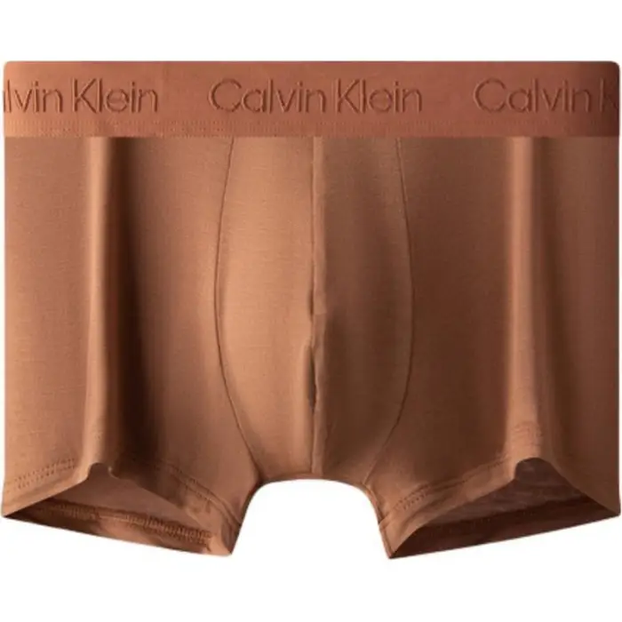 Boxer Comodi Lisci a Vita Media Biancheria intima Uomo Marrone NB3327-GTN L