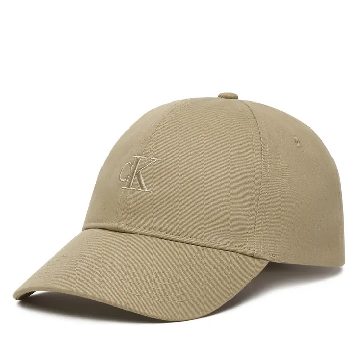 Calvin Klein Cappellino Monogram Embroidery Baseball Cap LV04G5002G Beige
