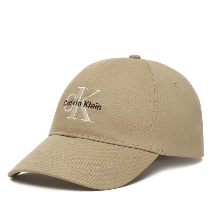 Calvin Klein Cappellino Monologo Embroidery Baseball Cap LV04G5004G Beige
