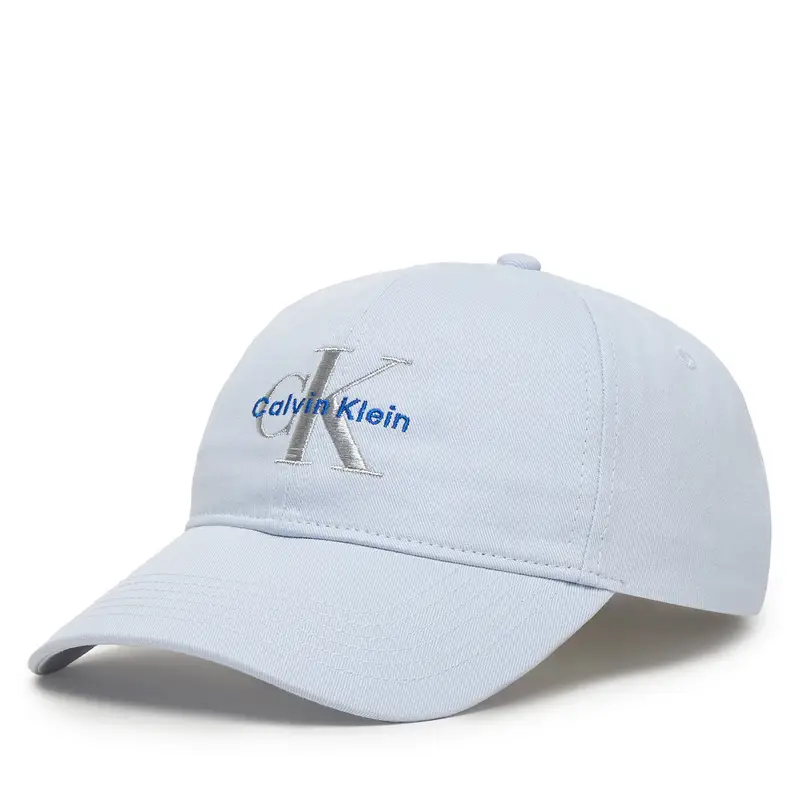 Calvin Klein Cappellino Monologo Embroidery Baseball Hat LV04K5026G Celeste