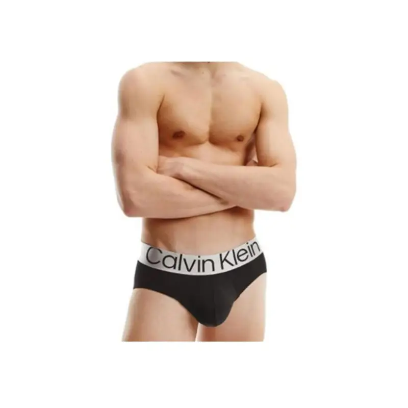 Calvin Klein Casual Stampa Lettere Mutande Triangolo Confezione da 3 Uomo Intimo Nero 000NB3129A-7V1
