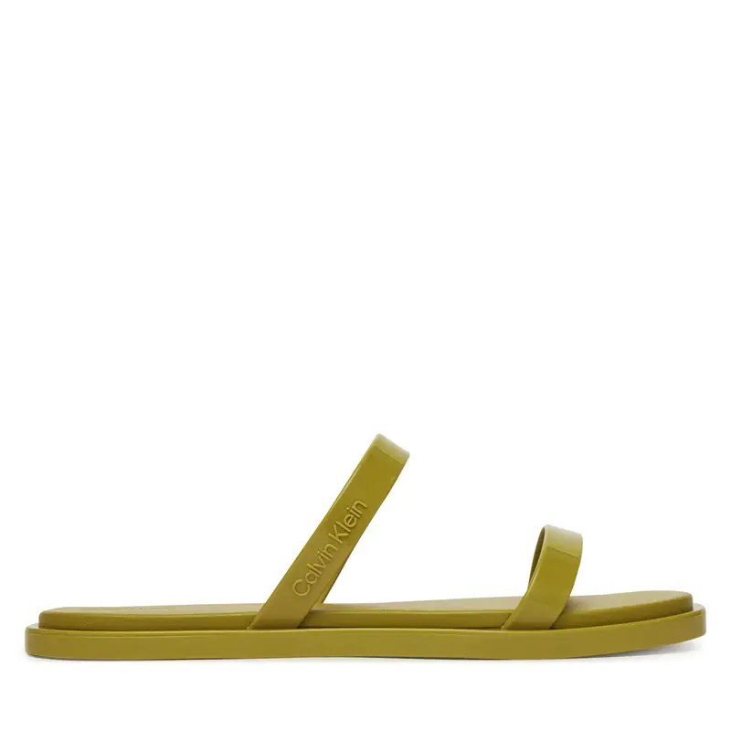 Calvin Klein Ciabatte Double Bar Slide - Jelly HW0HW02417 Verde