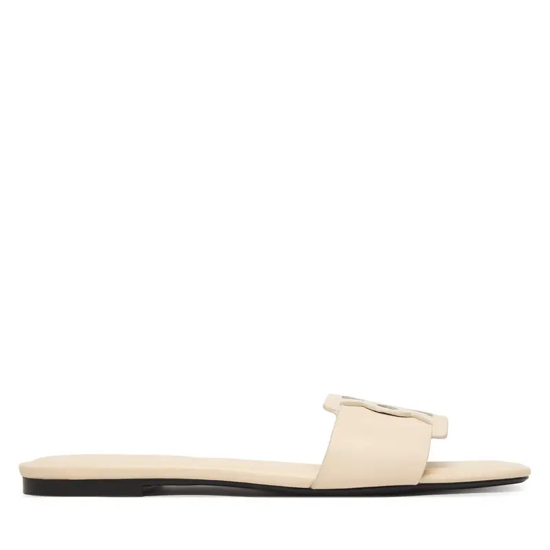 Calvin Klein Ciabatte Square Flat Sandal Emblem HW0HW03128 Giallo