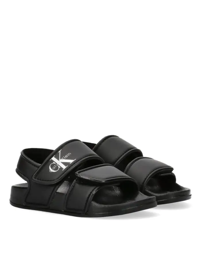 Calvin Klein ciabatte nere bambino mini logo