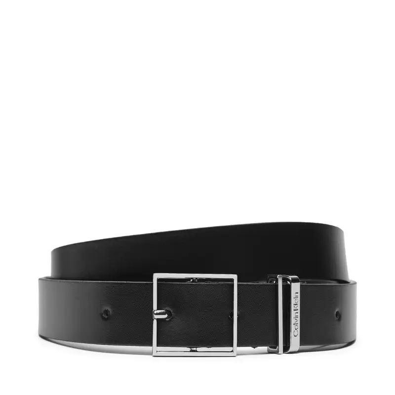 Calvin Klein Cintura da donna Branded Loop Square Belt 2.5 K60K612866 Nero