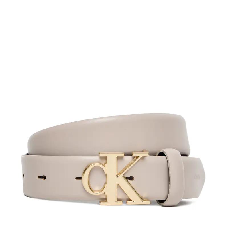 Calvin Klein Cintura da donna Ck Buckle 30Mm Fixed Belt LV04F7054G Écru Écru