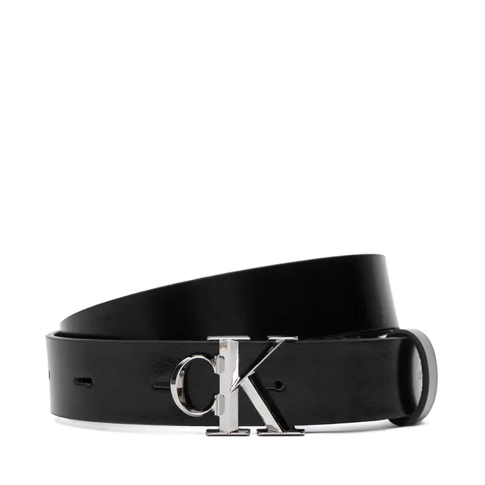 Cintura da donna Calvin Klein Facet Ck Buckle Shiny Strap 25Mm LV04F7080G Nero