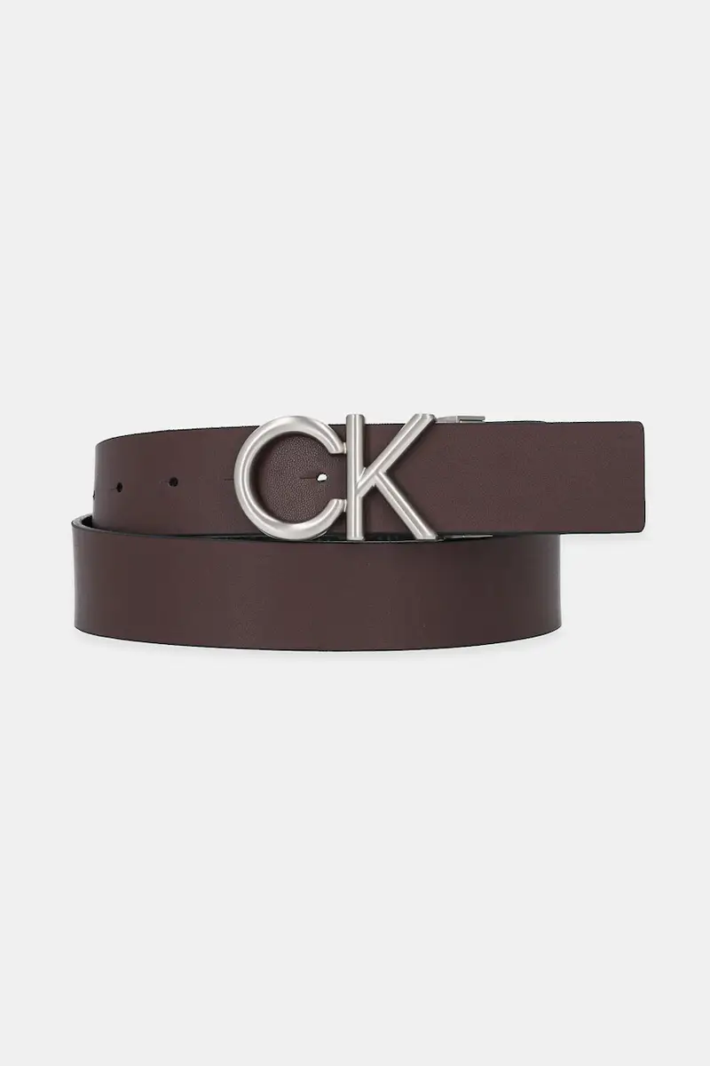 Calvin Klein cintura in pelle bilaterale uomo colore marrone LV04D7034G