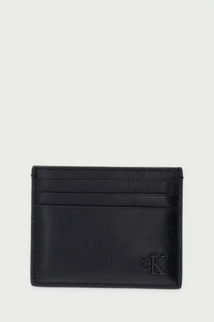custodia per le carte da uomo in pelle Nero