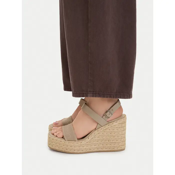 Espadrillas Calvin Klein Wedge Espad 70 Webbing Lth HW0HW02901 Beige