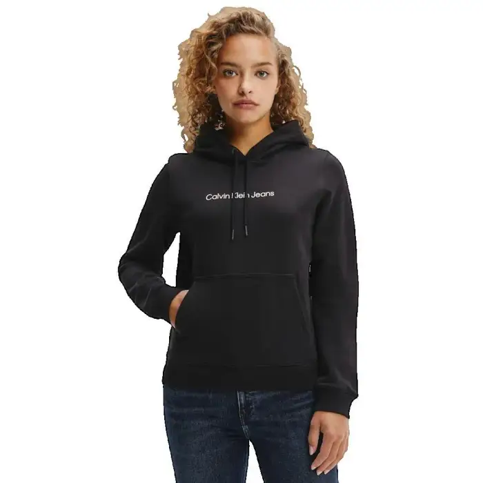 Felpa con cappuccio da donna Calvin Klein Terry Noir