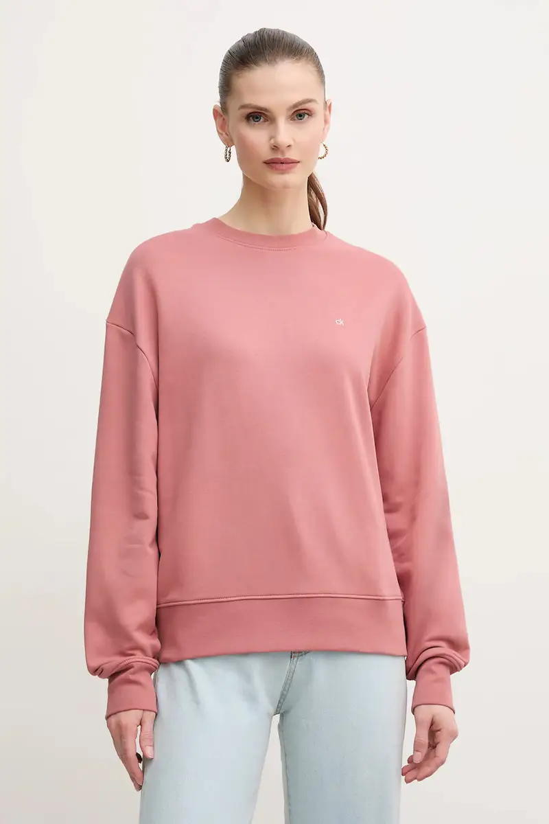 Calvin Klein felpa in cotone donna colore arancione K20K208092