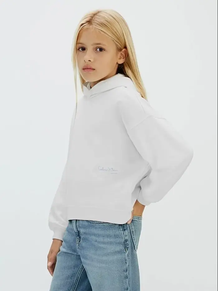Calvin Klein felpa kids/junior con cappuccio logata