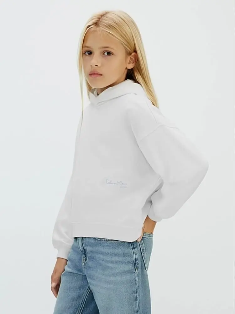Calvin Klein felpa kids/junior con cappuccio logata