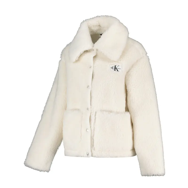 Calvin Klein GIACCA IN SHERPA DONNA Bianco