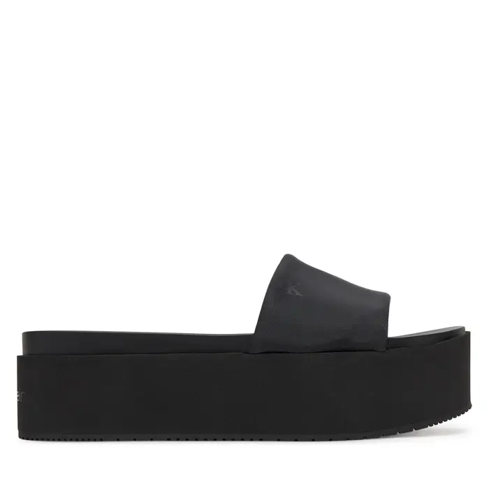 Ciabatte Calvin Klein Jeans Flatform Sandal Slide In Nylon YW0YW01791 Nero