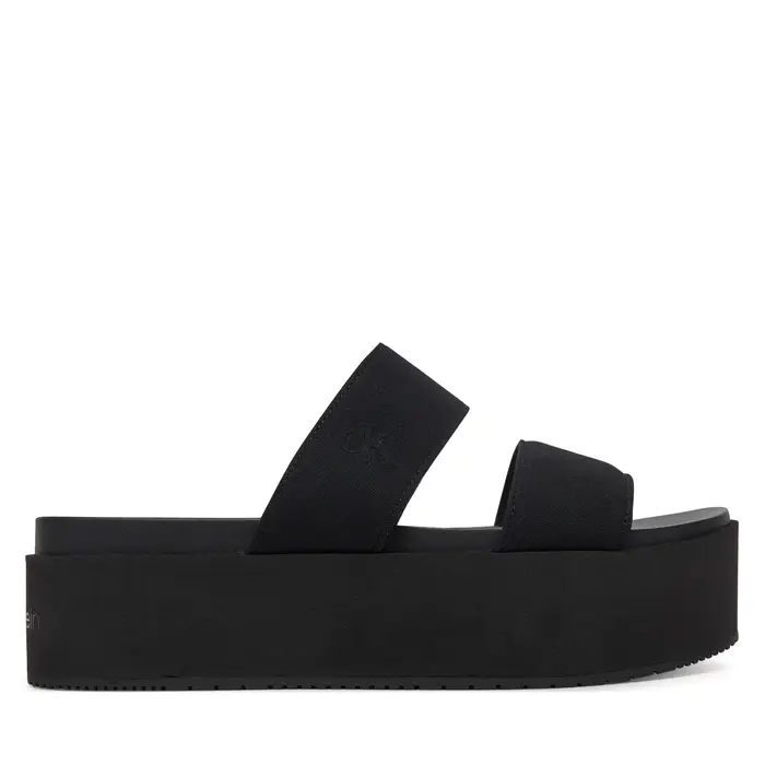 Calvin Klein Jeans Ciabatte Flatform Sandal Webbing In YW0YW01789 Nero