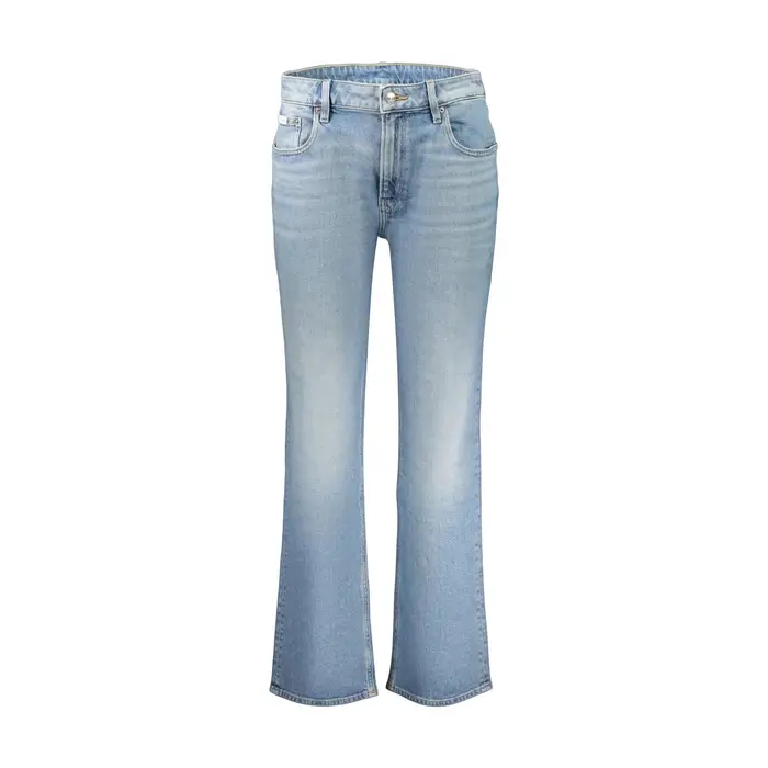 Jeans Donna Azzurri Effetto Slavato Logo Azzurro