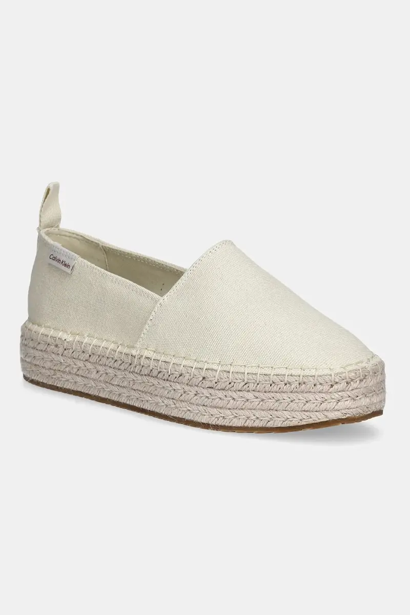 Calvin Klein Jeans espadrillas PLATFORM ESPADRILLE ML CS colore beige YW0YW01871