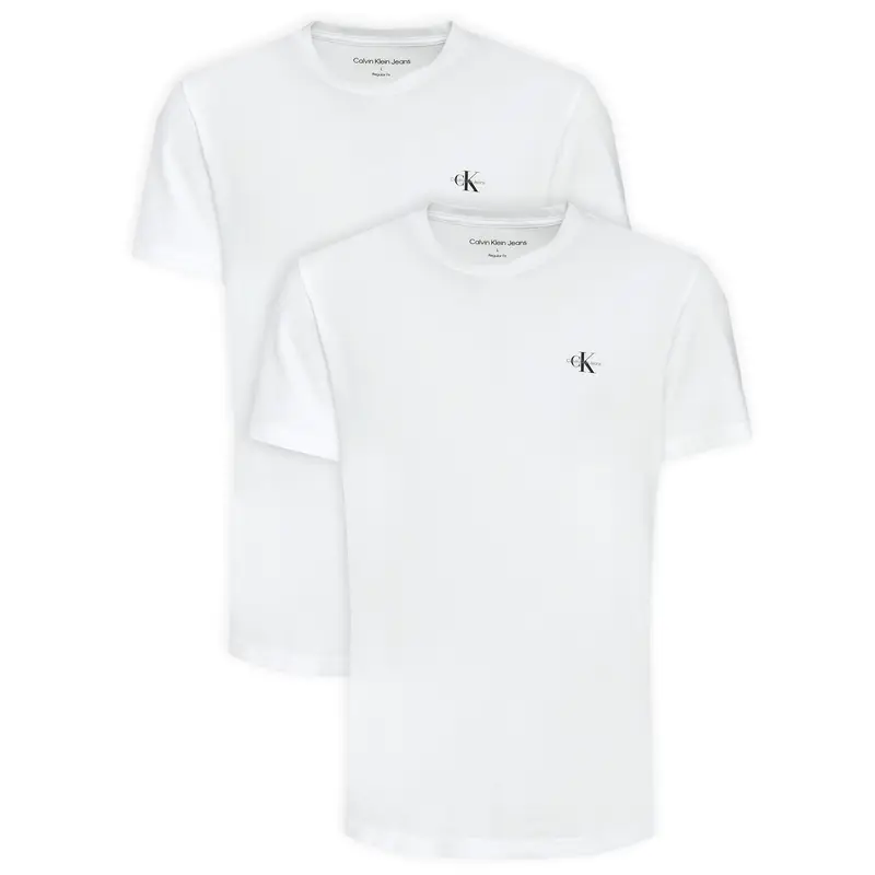 Calvin Klein Jeans Set di t-shirt Monologo J30J320199 Bianco Regular Fit
