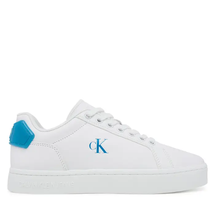 Sneakers Calvin Klein Jeans Classic Cupsole Ru Patch Lth Wn YW0YW01845 Bianco
