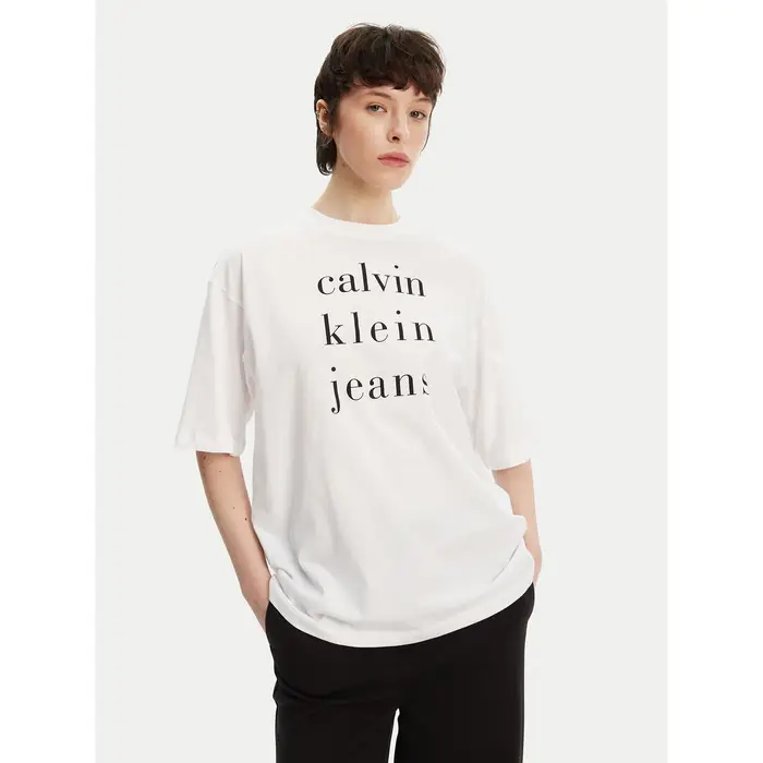 T-shirt LV047B827G Bianco Relaxed Fit