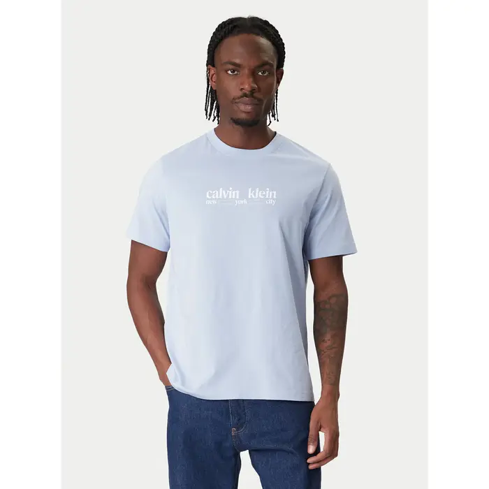 T-shirt NYC Graphic LV14RE831G Azzurro chiaro Regular Fit