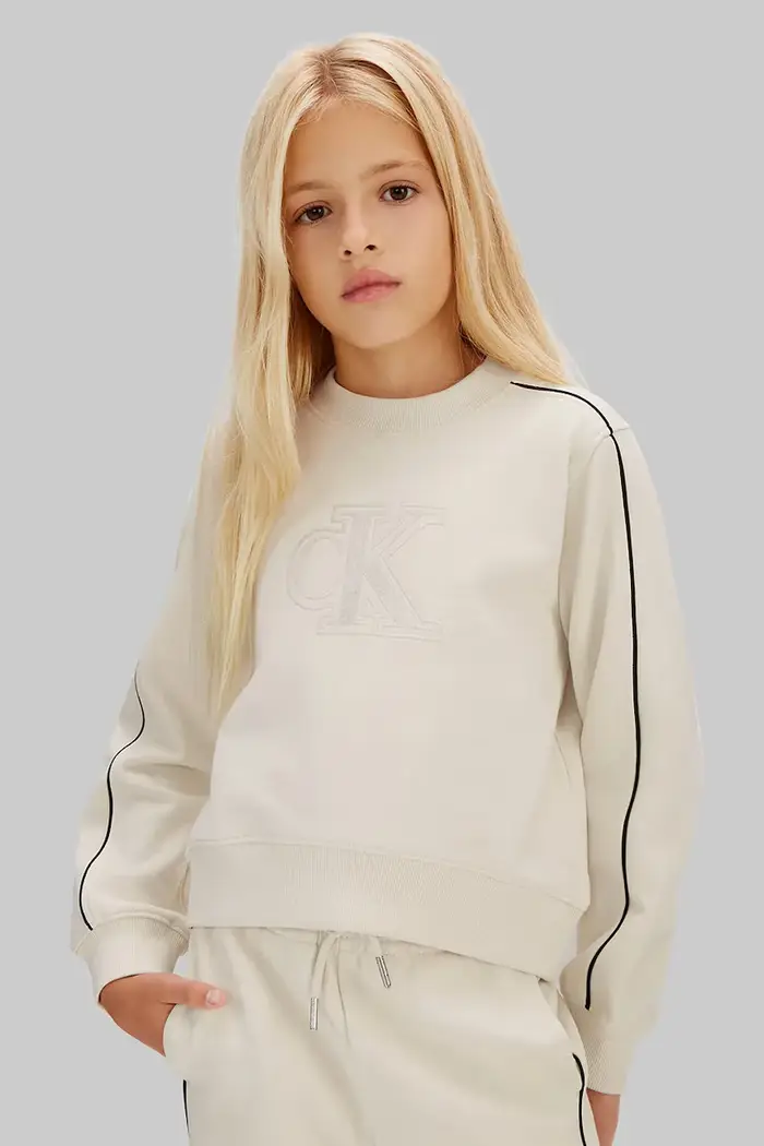 Calvin Klein Jeans tuta in lana bambino/a Beige